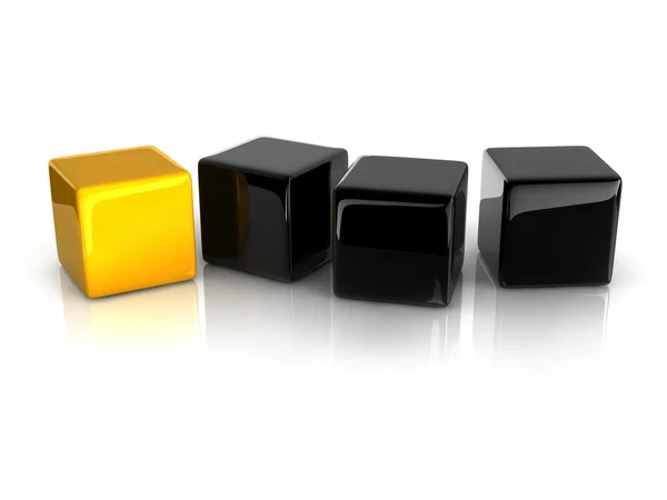 Yellow cube — Stock Photo, Image