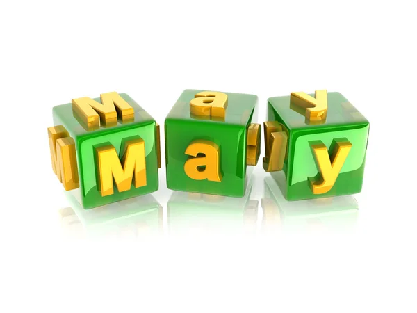 3d text "May" — Stock Photo, Image