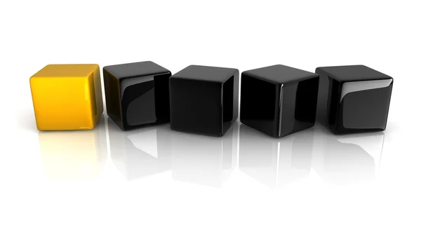 Yellow cube — Stock Photo, Image