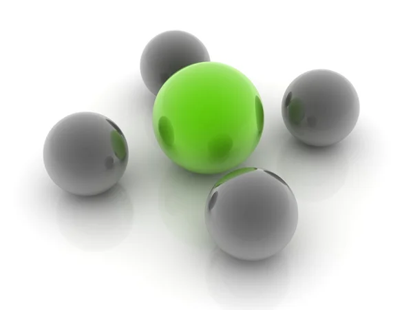 Зеленая сфера — стоковое фото