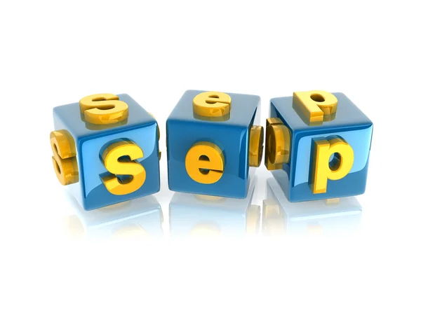 3d text "Sep" — Stock Photo, Image