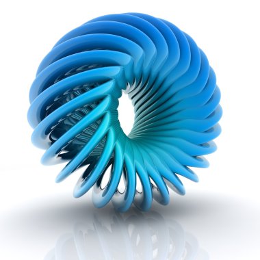 3D helix shape clipart
