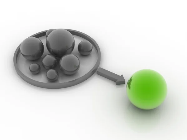 Green sphere — Stock Photo, Image