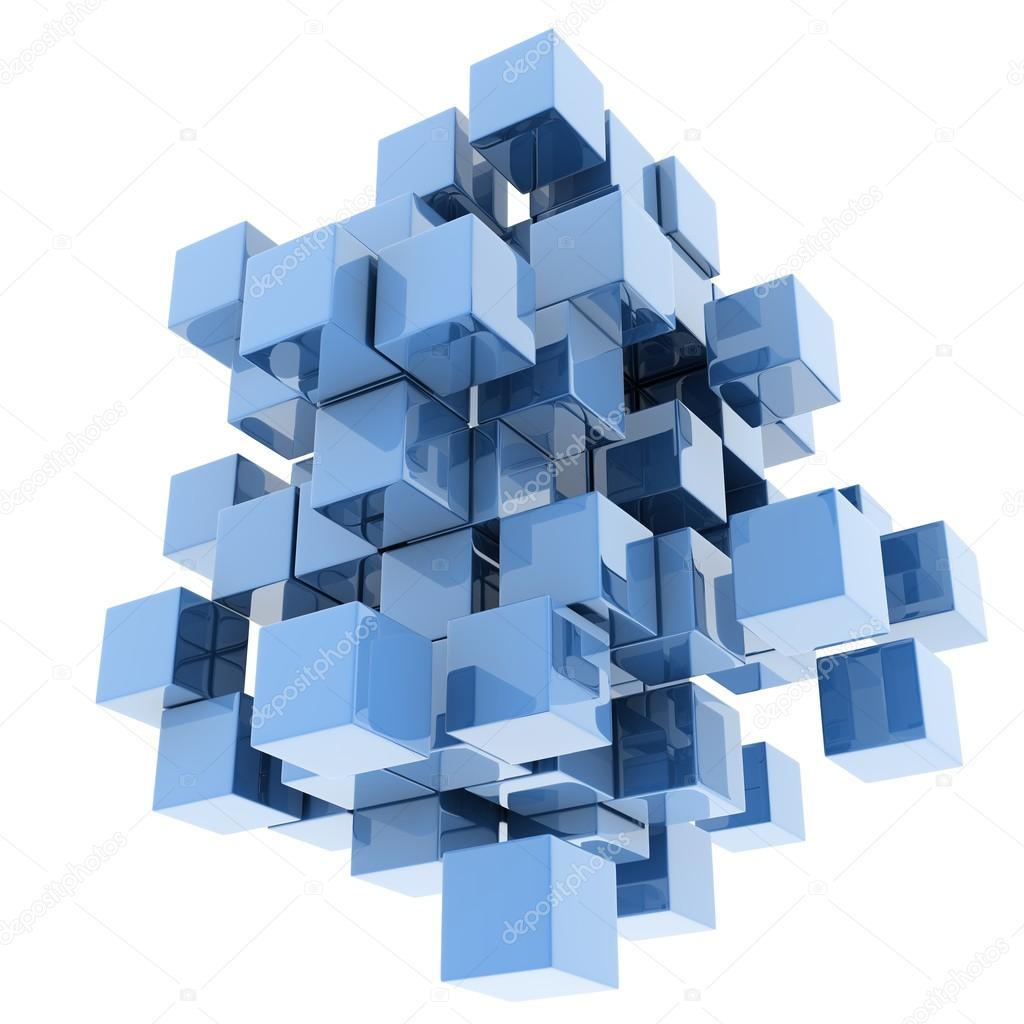 metallic cubes