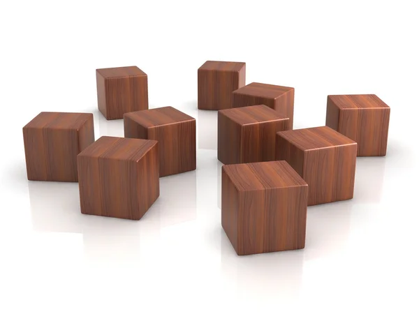 Cubes de bois — Photo