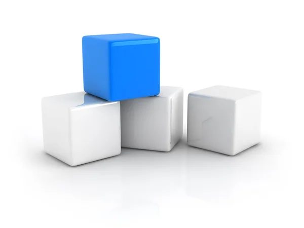 Blue cube — Stock Photo, Image