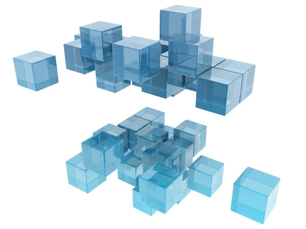 Glass cubes — Stock Photo, Image