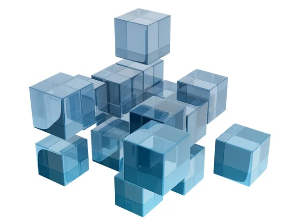 Glass cubes — Stock Photo, Image