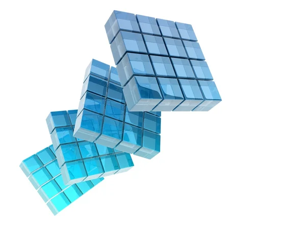 Glass cubes — Stock Photo, Image