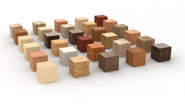 Wood cubes — Stock Photo, Image