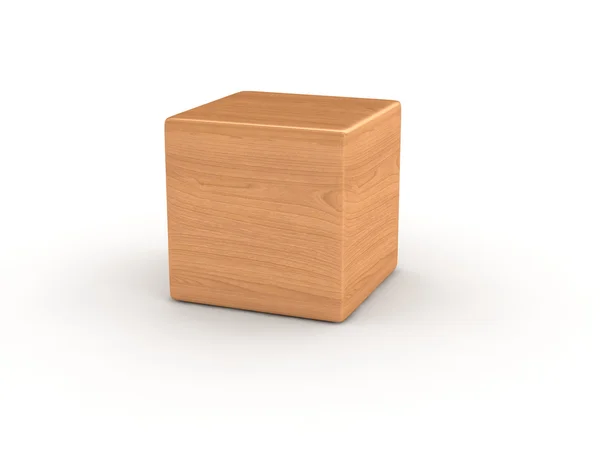 Cubo de madera — Foto de Stock