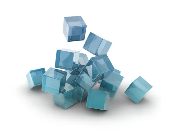 Glass cubes — Stock Photo, Image