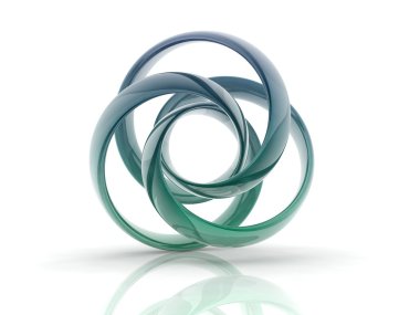 3D helix shape clipart