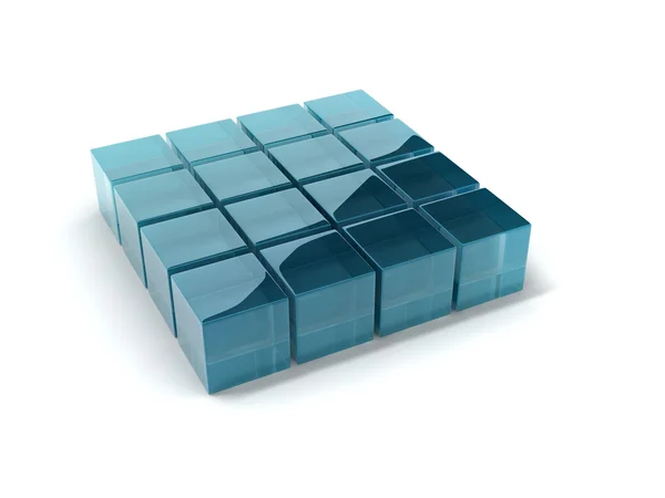 Glass cubes — Stock Photo, Image