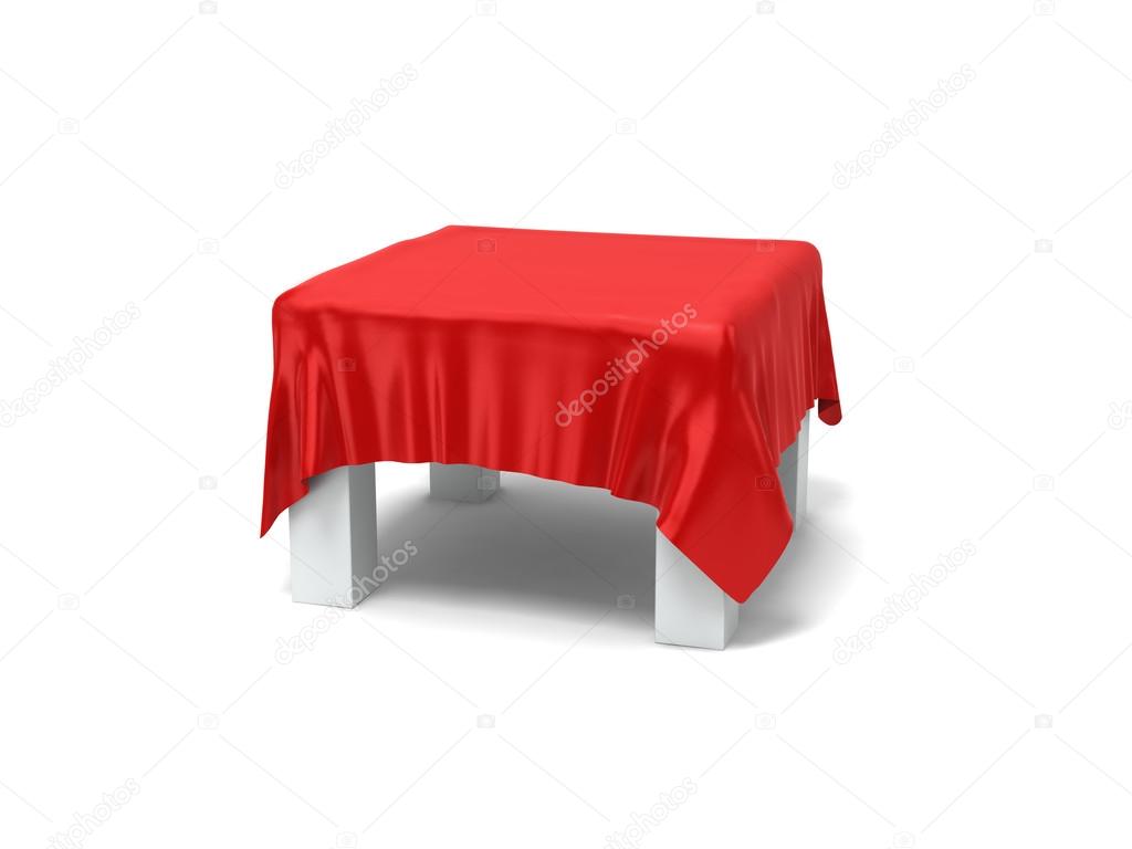 desk covered by cloth