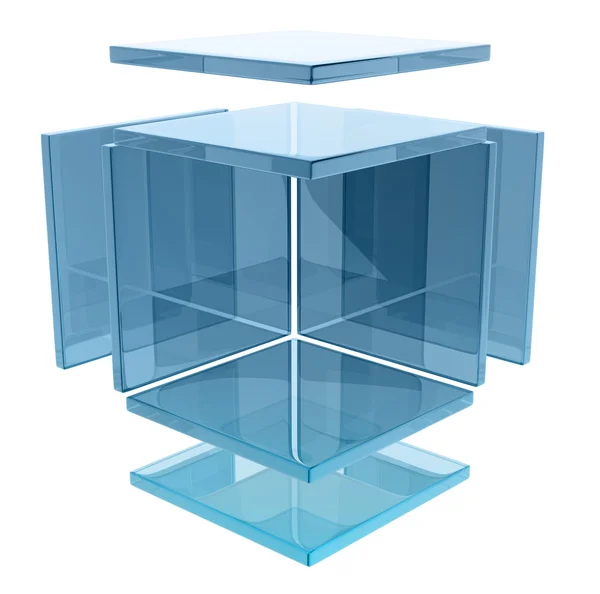Cubo di vetro — Foto Stock