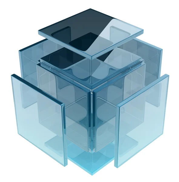 Cubo de vidrio — Foto de Stock