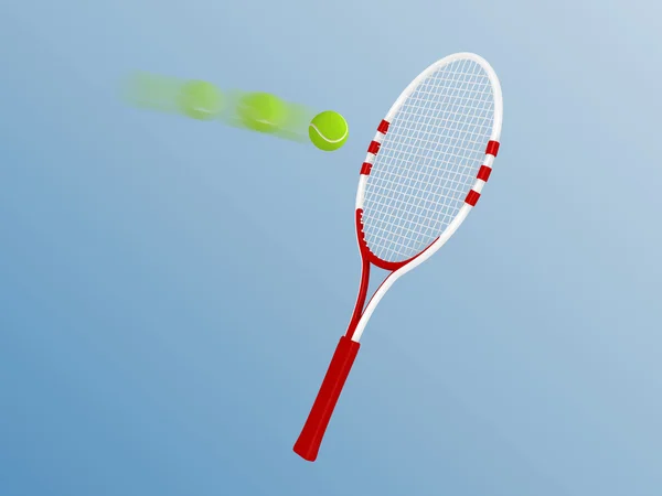 Raquete e tênis — Fotografia de Stock