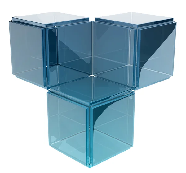 Cubo di vetro — Foto Stock