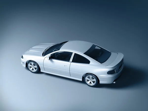 Grigio auto 3d — Foto Stock