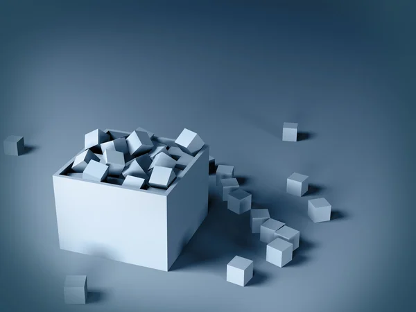 Cubes in a box — Stock Photo, Image