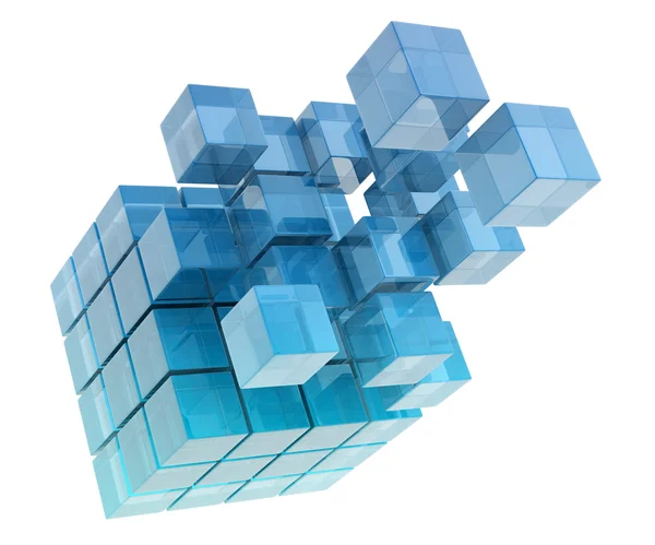 Glass cubes — Stock Photo, Image