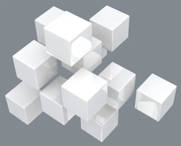 Cubes métalliques — Photo