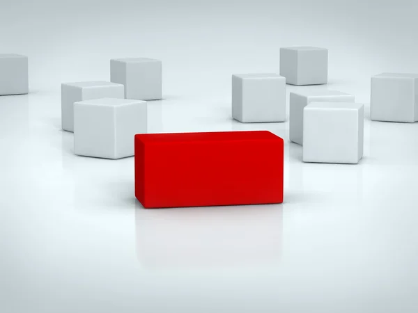 Red rectangle — Stock Photo, Image
