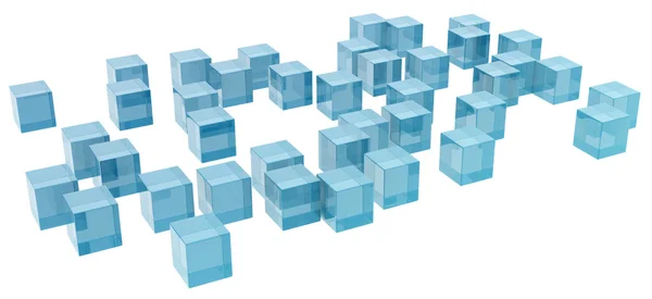 Glass cubes — Stock Photo, Image