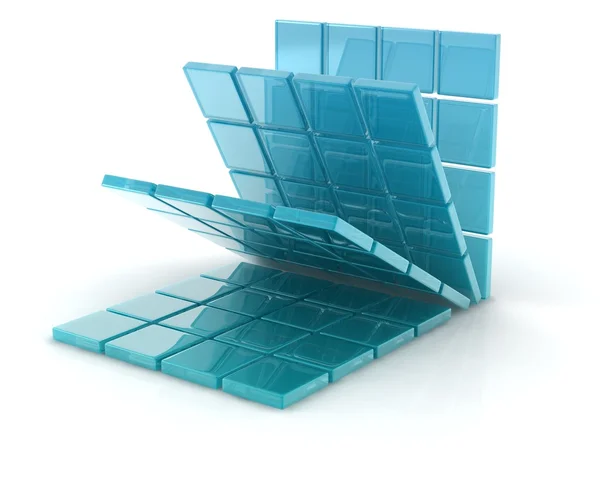 Glass cubes — Stock Photo, Image