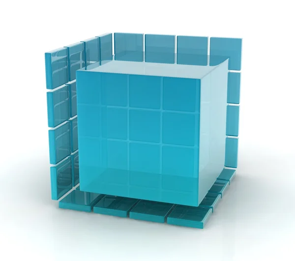 Glass cubes — Stock Photo, Image