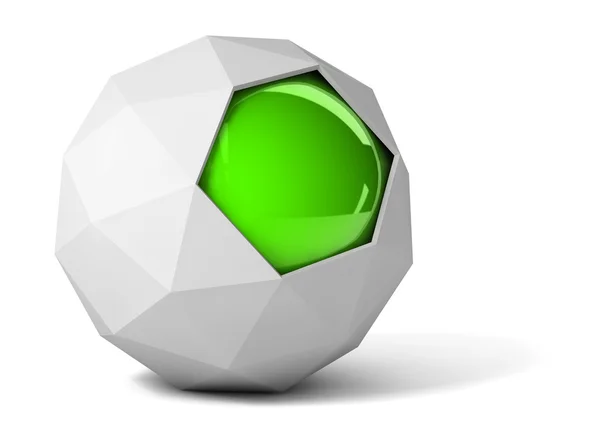 Gray polyhedron — Stock Photo, Image