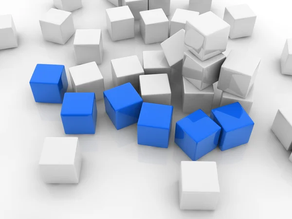 Blue cube — Stock Photo, Image