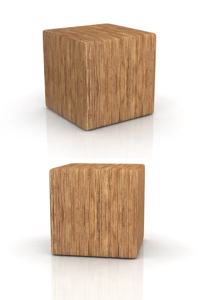 Wood cube — Stock Photo, Image