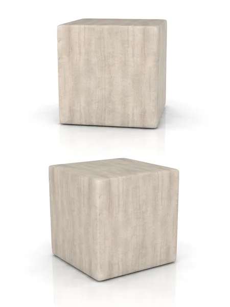 Wood cube — Stock Photo, Image