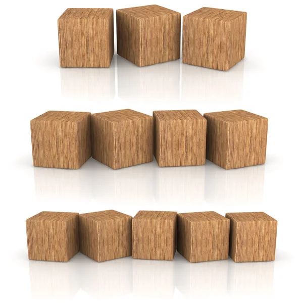 Cubo di legno — Foto Stock