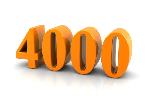 Zahl 4000 — Stockfoto