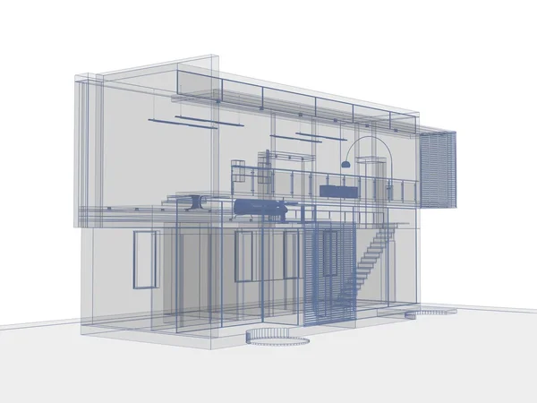 Dibujo arquitectónico — Foto de Stock