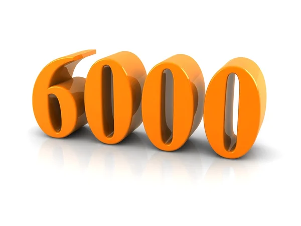 Nummer 6000 — Stockfoto