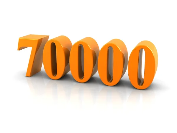 Nummer 70000 — Stockfoto