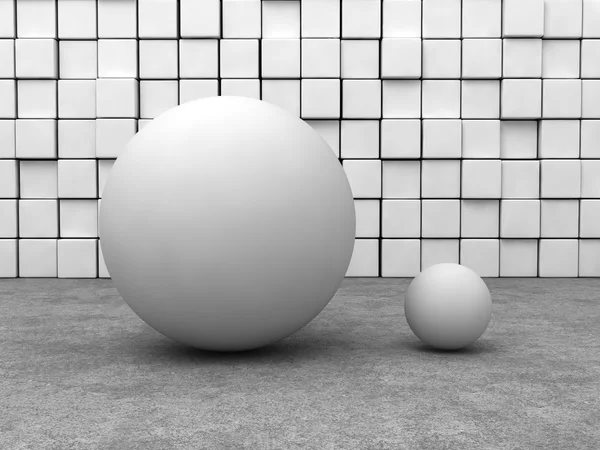 White spheres — Stock Photo, Image