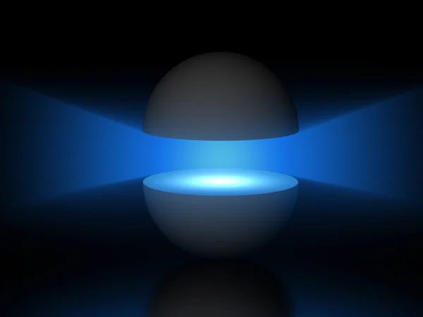 Gray Semi sphere — Stock Photo, Image