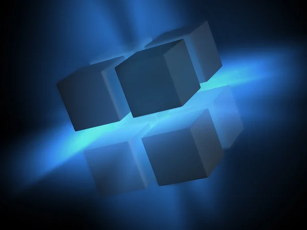 Gray cubes — Stock Photo, Image