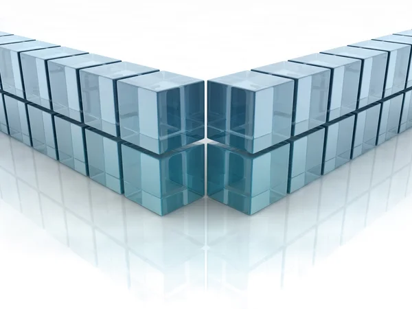 Glass cubes — Stock Photo, Image