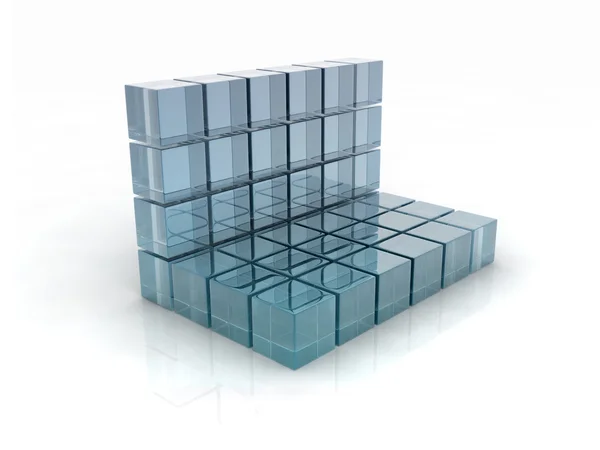 Glass cubes — Stock Photo, Image