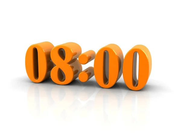 Time 8 o'clock — Stock Photo, Image