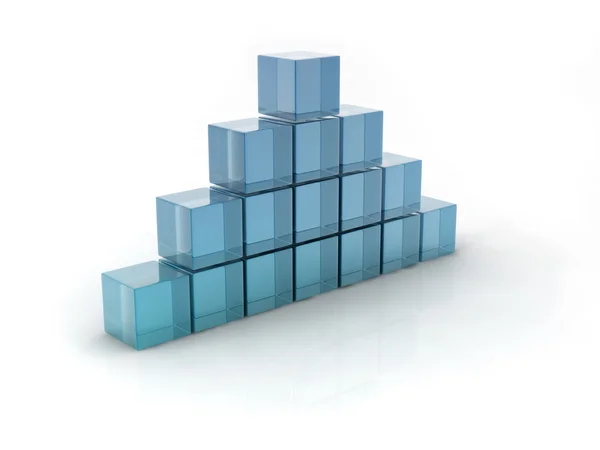 Glass cubes — Stock Photo, Image