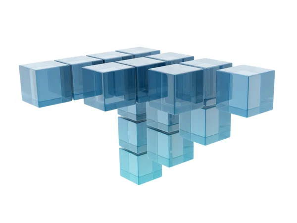 Glass cubes — Stock Photo, Image