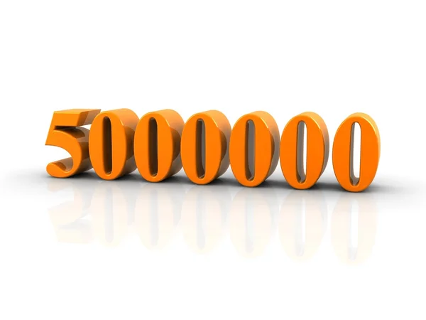 Zahl 5000000 — Stockfoto