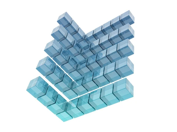 Glass cubes — Stock Photo, Image